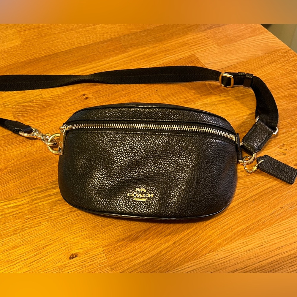Coach Black leather Bethany Belt bag priced to sell